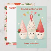 Berry Leuke 1e Jubileum Verjaardag Kaart (Voorkant / Achterkant)