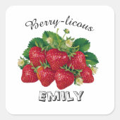 Berry-licous Vierkante Sticker (Voorkant)