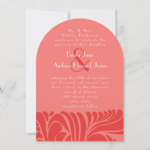 Berry Limoen Delight Swirl Wedding Invitation Kaart