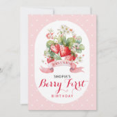 Berry Lovely First Birthday Party Invitation (Devant)