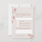 Berry mariage tacheté réponse RSVP (Dos)