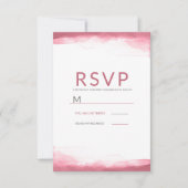 Berry Mauve Pink Waterverf Modern Wedding RSVP (Voorkant)