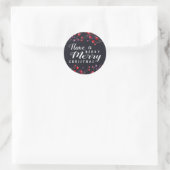 Berry Merry kerst Ronde Sticker (Tas)