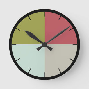 Berry Mint Olive Pebble Ronde Klok