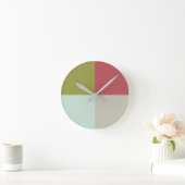 Berry Mint Olive Pebble Ronde Klok (Huis)