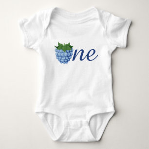 Berry One Blue Rapsberry Boy Verjaardag Romper