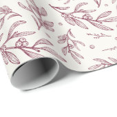 Berry Opdruk | Pruimen | Vakantie Cadeaupapier (Rol Hoek)