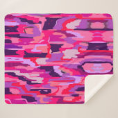 Berry Patch: Rood en Roze Abstract Sherpa Deken (Voorkant (horizontaal))