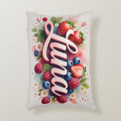 Berry personnalisé Nom Floral Coussin - Luna (Devant(Vertical))