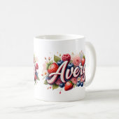 Berry personnalisé Nom floral Mug - Avery (Devant droit)