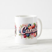 Berry personnalisé Nom floral Mug - Camila (Devant droit)