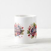 Berry personnalisé Nom floral Mug - Charlotte (Centre)