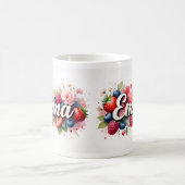 Berry personnalisé Nom floral Mug - "Emma" (Centre)