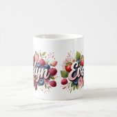 Berry personnalisé Nom floral Mug - Evelyn (Centre)