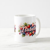 Berry personnalisé Nom floral Mug - Isabella (Devant droit)