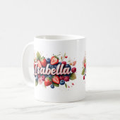 Berry personnalisé Nom floral Mug - Isabella (Devant gauche)