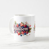 Berry personnalisé Nom floral Mug - Madison (Devant gauche)