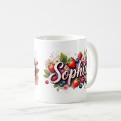 Berry personnalisé Nom floral Mug - "Sophia" (Devant droit)
