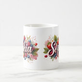 Berry personnalisé Nom floral Mug - "Sophia" (Centre)