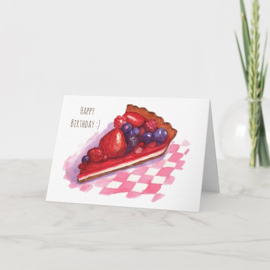 Berry pie wenskaart kaart (Voorkant)