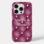 Berry Pink Diamond Tufts Kerstmis Case-Mate iPhone Case (Achterkant)