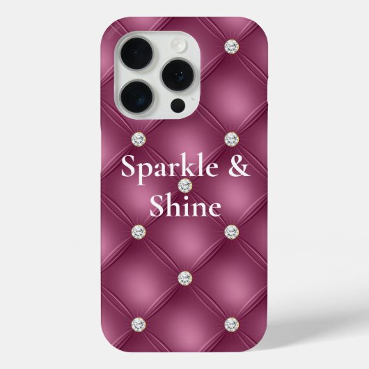 Berry Pink Diamond Tufts Kerstmis Case-Mate iPhone Case (Achterkant)
