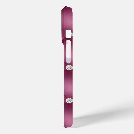 Berry Pink Diamond Tufts Kerstmis Case-Mate iPhone Case (Achterkant / Links)