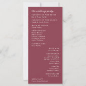 Berry Pink Modern Stencil Programme Botanique Flor (Dos)