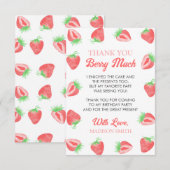 Berry Premier anniversaire Carte de remerciements  (Devant / Derrière)