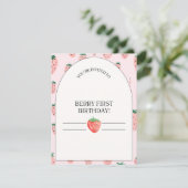 Berry premier anniversaire fraise invitation enfan (Debout devant)