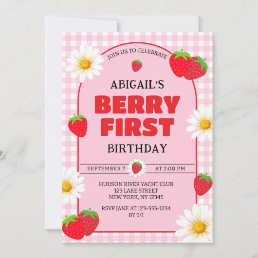 BERRY PREMIER ANNIVERSAIRE Invitation (Devant)