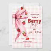 Berry Premier anniversaire Invitation Fraise Anniv (Devant)
