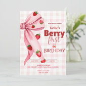 Berry Premier anniversaire Invitation Fraise Anniv (Debout devant)