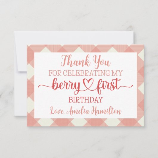 Berry Premier Carte de remerciements Appartement (Devant)