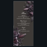 Berry Purple Black Lily Rose Floral Mariage Menu<br><div class="desc">Menu du Mariage gothique Floral Rose violet & noir Lily. Les éléments correspondants de cette conception sont disponibles.</div>