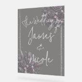 Berry Purple & Black Lily Rose Mariage Floral (Angle)