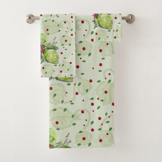 Berry Red en zwarte bramen Bad Handdoek (Insitu)