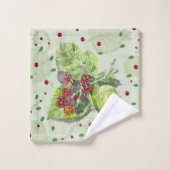 Berry Red en zwarte bramen Bad Handdoek (Wasdoekje)