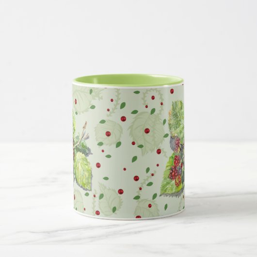 Berry Red en zwarte bramen Mok (Midden)