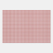 Berry Red Gingham inpakpapier Vel (Voorkant 3)