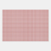 Berry Red Gingham inpakpapier Vel (Voorkant 2)