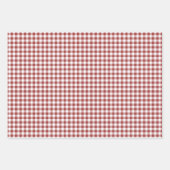 Berry Red Gingham inpakpapier Vel (Voorkant)