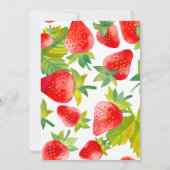 Berry Red Strawberry Vrijgezellenfeest Kaart (Achterkant)