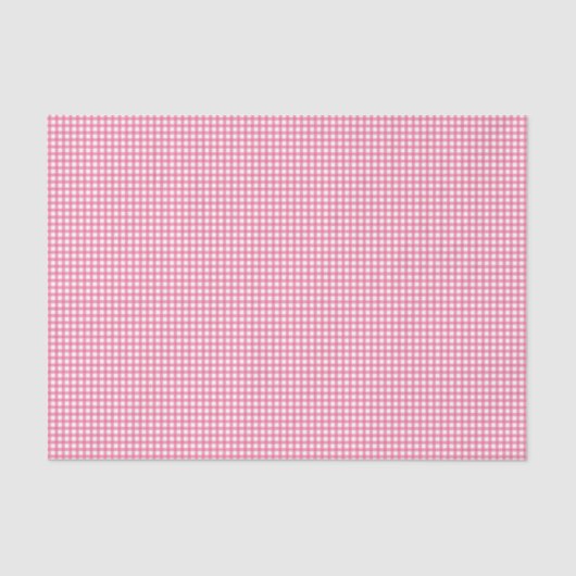 Berry roze gekleurde Gingham check patroon Tissuepapier (Voorkant)