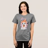 Berry Scary Cute Ghost with Strawberry Tri-Blend Shirt (Voorkant volledig)