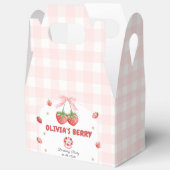 Berry Schattige Roze Aardbei Eerste Verjaardagsfee Bedankdoosjes (Open)