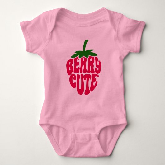 Berry Schattige Strawberry Girl Power Retro Stijl Romper (Voorkant)