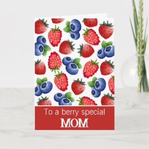 Berry Special Mom Gemengde bessen Verjaardag Kaart