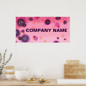 Berry Stains Banner Achtergrond Poster (Keuken)