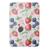 Berry Strawberry bloemen Verjaardagsfeestje voor h Badmat (Voorkant Verticaal)